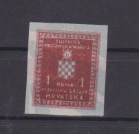 CROATIA WW II  , 1 Kn Official Great Proof Both Side Printed,no Gum - Kroatien