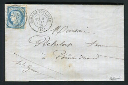 Belle Lettre De La Gare De Toulouse Pour Pointis Inard ( 1876 ) Avec Un N° 60 - 1849-1876: Classic Period