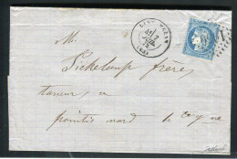 Belle Lettre De Lannemezan Pour Pointis Inard ( 1872 ) Avec Un N° 60 - Variété Bulle Devant La Bouche - 1849-1876: Classic Period