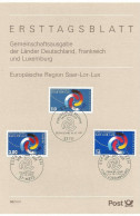 ESPACE EUROPEEN FDC FRANCE ALLEMAGNE LUXEMBOURG 16/10/1997 - Documents Of Postal Services