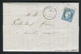 Belle Lettre De Lannemezan Pour Pointis Inard ( 1872 ) Avec Un N° 60 - Variété Grande Cassure De 1872 - 1849-1876: Période Classique