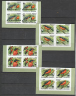 Birds, WWF, Papyrus Gonolek, Complete Set, High Value, Burundi, 2011 - Hojas Y Bloques