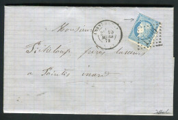 Belle Lettre De Lannemezan Pour Pointis Inard ( 1872 ) Avec Un N° 60 - Variété Point Bleu - 1849-1876: Klassik