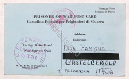 WWII - Cartolina Postale Per Prigionieri Di Guerra - Weingarten (U.S.A.) - 1943 - Unclassified