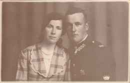 MIL3386  --     POLAND   --  OFFICER  WITH ORDEN  &  LADY  --  ORIGINAL CARTE PHOTO - War 1914-18