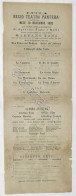 Locandina Regio Teatro Pantera Di Lucca - Rappresentazioni Mese Di Novembre 1892 - Advertising