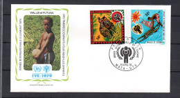 Wallis Et Futuna 1979 Set Year Of The Child Stamps (Michel 337/38) Used On FDC - Briefe U. Dokumente