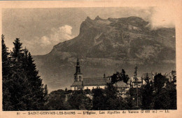 N°4692 W -cpa Saint Gervais Les Bains -l'église -les Aiguilles De Varens- - Saint-Gervais-les-Bains