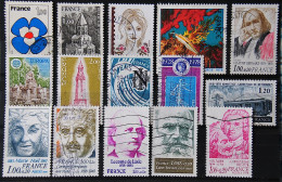 FRANCE 1978 - Petit Lot De 15 Timbres N°1986-1987-1988-1989-1990-1990A-1991-1998-2003-2005-2009-2010-2014-2017-2022 - Used Stamps