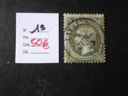 Timbre France Oblitéré N° 19  1862 - 1862 Napoléon III