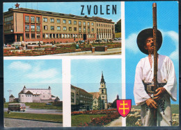 Zvolen, Slovacchia 1972. Vedute Varie Della Città. Cartolina Viaggiata. - Slowakije