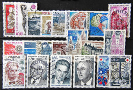 FRANCE 1974. Petit Lot De 21 Timbres N° 1786-1789-1791-1792-1794-1795-1798-1801-1803-1804-1806-1807-1808-1809-1810...... - Usados