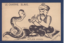 CPSM H.S Satirique Anti Hitler Germanie Allemagne Russie Staline Non Circulée Serpent - Satiriques