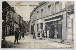 CPA Peu Courante 61 Lougé Sur Maire - Rue De La Gare - Personnages Et Commerce - 1922 - Sonstige & Ohne Zuordnung