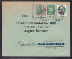 Germany - 1927 Commercial Cover Dusseldorf To Schorndorf Franked Charity Stamp - Lettres & Documents