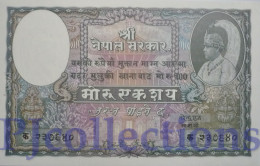NEPAL 100 MOHRU 1951 PICK 7 AUNC W/PINHOLES RARE - Nepal