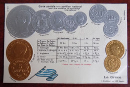 Cpa Représentation Monnaies Pays ; La Grèce - Coins (pictures)