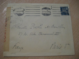 LISBOA 1945 To Paris France Censor Ouvert Boy Censored WW2 WWII Cancel Cover PORTUGAL - Briefe U. Dokumente