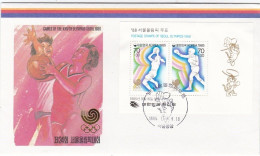 Corée Du Sud : BF 378 Sur  FDC Du 20 3 1985 JO De Séoul Basket Féminin Et Boxe - Korea, South