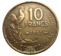 FRANCE.... 10 Francs Guiraud 1951 B - Pièce Non Nettoyée Et Patinée (voir Images) - 10 Francs