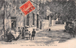 Les AYGALADES (Bouches-du-Rhône) Par Marseille - Une Rue Du Village Et Le Cercle - Voyagé 1912 (2 Scans) - Autres & Non Classés