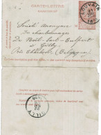 Carte-lettre N° 58 écrite De Louvain Vers Gilly - Letter-Cards