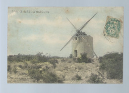 CPA - 13 - Cabriès - Le Moulin à Vent - Colorisée - Circulée En 1907 - Autres & Non Classés