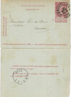 Carte-lettre N° 58 écrite De Bruxelles Vers Tamise - Letter-Cards