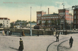 Amsterdam Kadijksplein Met Zeemanshuis Levendig Trams Links 's Lands Zeemagazijn ±1910   5131 - Amsterdam