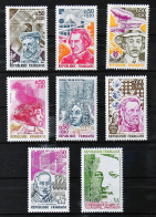 FRANCE 1973 - Série Des Personnages Célèbres** - N° 1744-1745-1746-1747-1748-1768-1769 - Unused Stamps