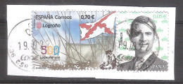 España 2021 - 2 Sellos Usados Y Circulados- Logroño - Nuestro V Centenario Y Rey Felipe VI - Used Stamps