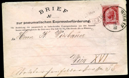 Rohrpost-Umschlag RU11II Wien 1898 Kat.15,00€ - Omslagen
