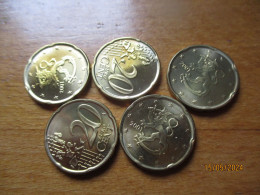 5 X 20 Centimes Finlande 2001 Unc - Finnland
