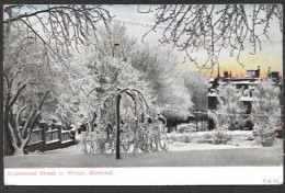 Montreal - Quebec - C.P.A. Belle Oblitération 1908 Avec Timbre - Drummond Street In Winter - No: P.B. 54 - Montreal