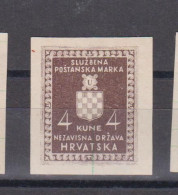 CROATIA WW II Official 4 Kn Rare Proof On Notebook Paper - Croatia