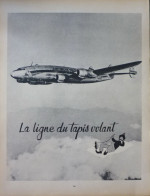 PUBLICITE Papier - PUB -  Air India - La Ligne Du Tapis Volant - Advertising