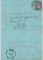 Carte-lettre N° 46 écrite De Beaumont Vers Gilly - Cartes-lettres