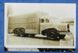 Photo Reproduction POIDS LOURDS Camion BERNARD Remorque Ancienne à Latte Carrosserie PELPEL Rennes - Automobiles