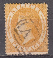 ST SANTA LUCIA 1864 - REINA VICTORIA - YVERT 10 USADO - St.Lucia (...-1978)