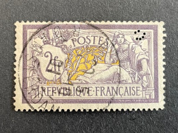FRANCE C N° 122 C 1  Indice 3  Cote 90 €  Merson Perforé Perforés Perfins Perfin ! - Other & Unclassified