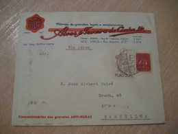 LISBOA 1950 To Barcelona Carteria Spain Cancel Air Mail ATCA Cover 2 Stamp PORTUGAL - Brieven En Documenten