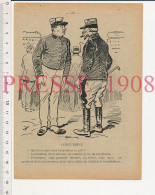 Publicité 1908 La Ruche Troyenne Troyes Humour Militaire Oreillers édredons En Plumes Corvée Plume Métier Journaliste - Non Classés