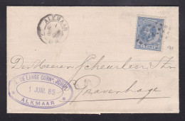 Netherlands - 1889 Commercial Cover Alkmaar To S'Gravenhage - Briefe U. Dokumente