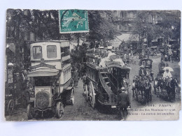 CPA 75 - PARIS - La Station Des Omnibus Au Carrefour Des Bds Montmartre Et Des Italiens - Other & Unclassified