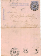 Carte-lettre N° 48 écrite De Bruxelles Vers Verviers Carte-lettre Pour L'étranger - Cartes-lettres