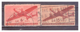 USA - 1941-1944 Posta Aerea - Bimotore Da Trasporto  - 2 Valori - Gebraucht