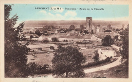 Larchant Panorama Route De La Chapelle Colorisee - Larchant