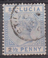 ST SANTA LUCIA 1883-1886 - REINA VICTORIA - YVERT 27 USADO - St.Lucia (...-1978)