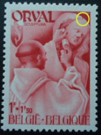 BELGIQUE N°561 V3 Entaille Au Sommet De La Tete De La Statue MNH** - 1931-1960