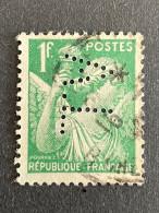 FRANCE A N° 432 Type Iris A.L 125 Indice 2 Perforé Perforés Perfins Perfin Superbe ! - Other & Unclassified